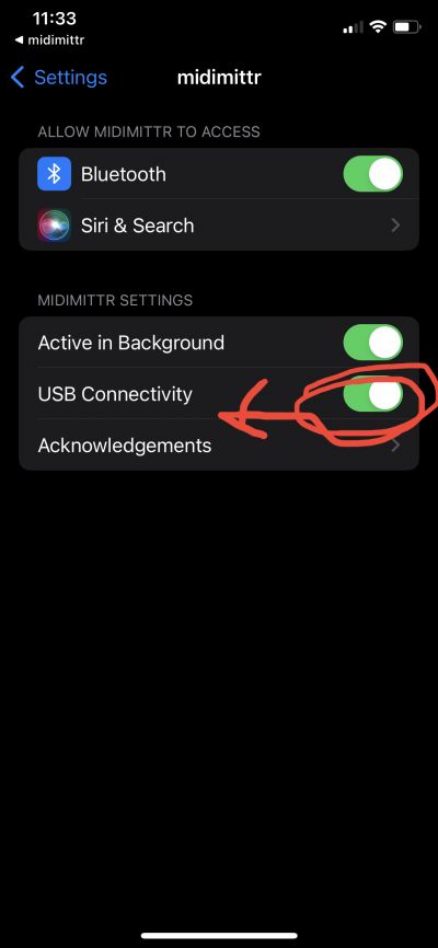 USB Connectivity Enabled