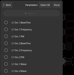 Adjust Audio Unit Parameter Target Parameters Picker