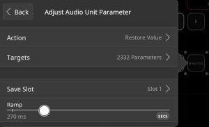 Adjust Audio Unit Parameter - Restore with Morph
