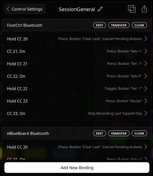 MIDI Bindings in a project profile