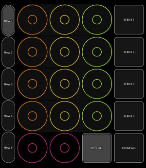 a row/scene based template